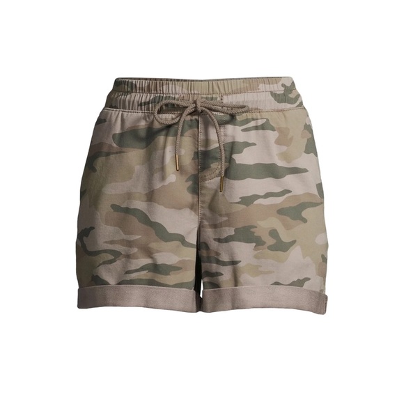 Time and Tru Women's Knit Shorts. Color: Grey Camo - Picture 6 of 6